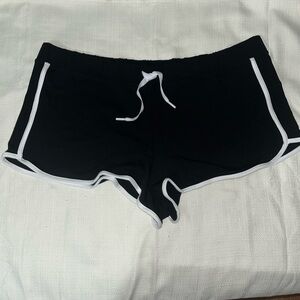 PINK by Victoria Secret Black Women's Shorts with White Trim PINK logo New